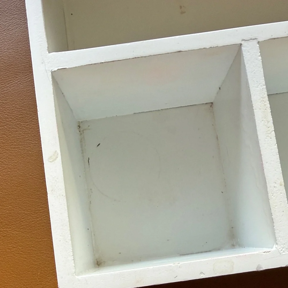 White Wooden Tiered Organizer